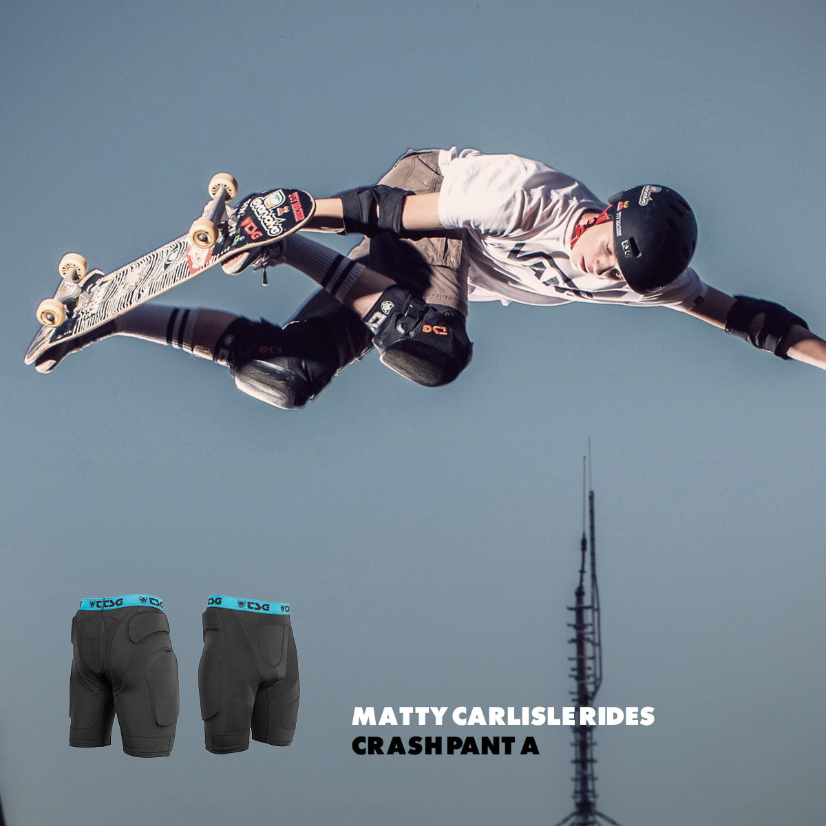 Black TSG Protective Shorts Crash Pant A by ZEITBIKE, featuring padded protective pads for motorcycle or BMX riding.