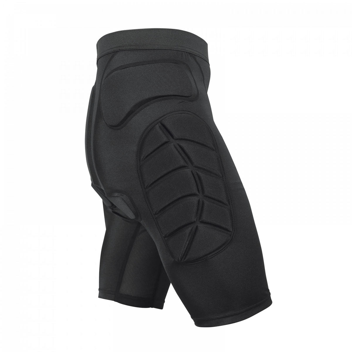 Black TSG protective crash shorts for all terrain biking by ZEITBIKE, featuring padded protective pads for safety.