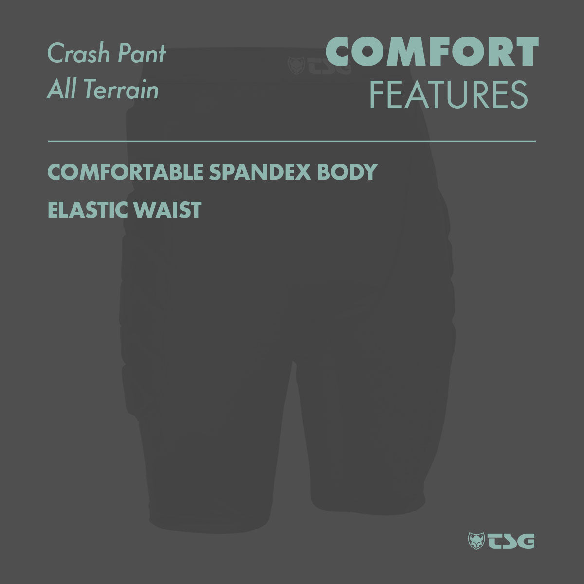 Black TSG protective crash shorts for all terrain riding by ZEITBIKE, featuring padded protective pads for safety and comfort.