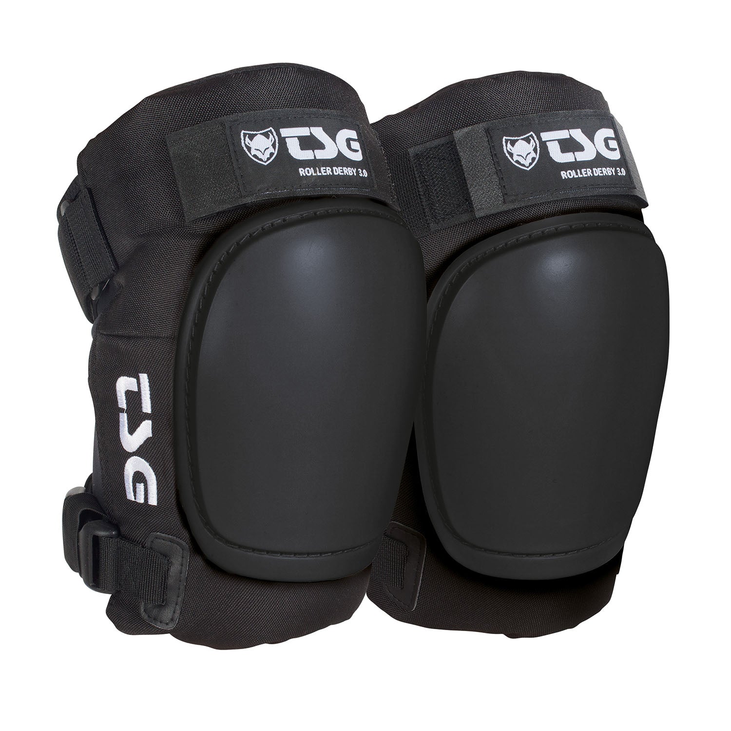 Dark black TSG Kneepad Roller Derby 3.0 protective pads by ZEITBIKE, designed for roller skating safety and knee protection.