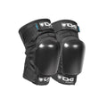 Black TSG Wavesk8 A skate knee pads by ZEITBIKE, protective pads with adjustable straps and padded knee support for skateboarding.