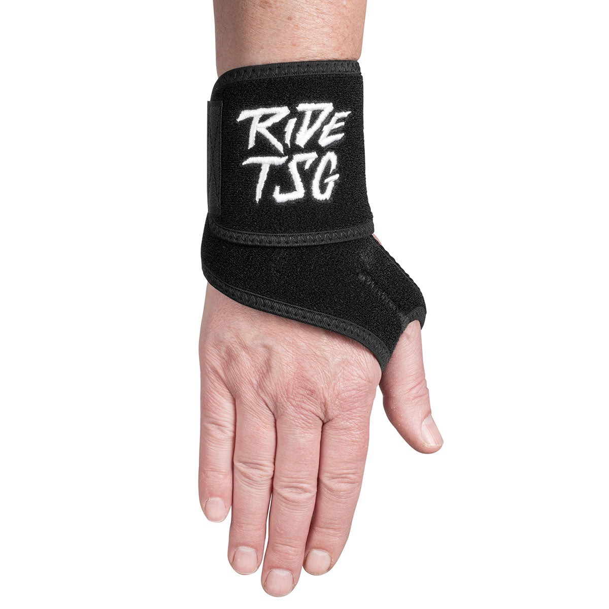 Black TSG wrist brace from ZEITBIKE, protective pad designed for wrist support and stability during active use.