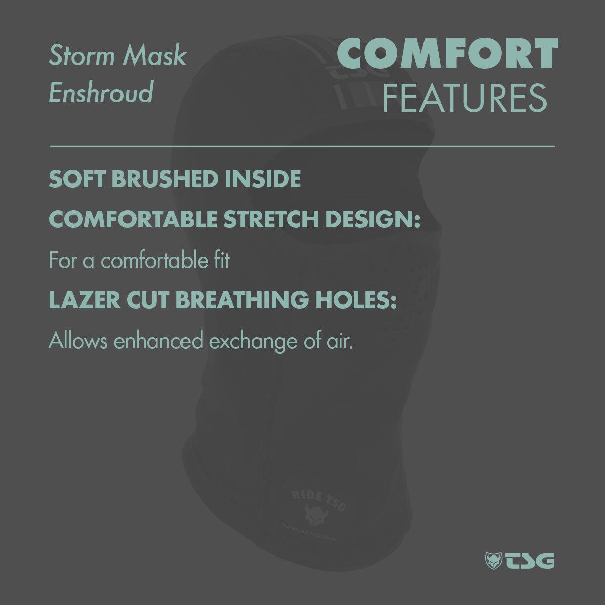 TSG - Apparel - Storm Mask Enshroud, Black-Tin, One Size - OVERLANDERS Outfitter