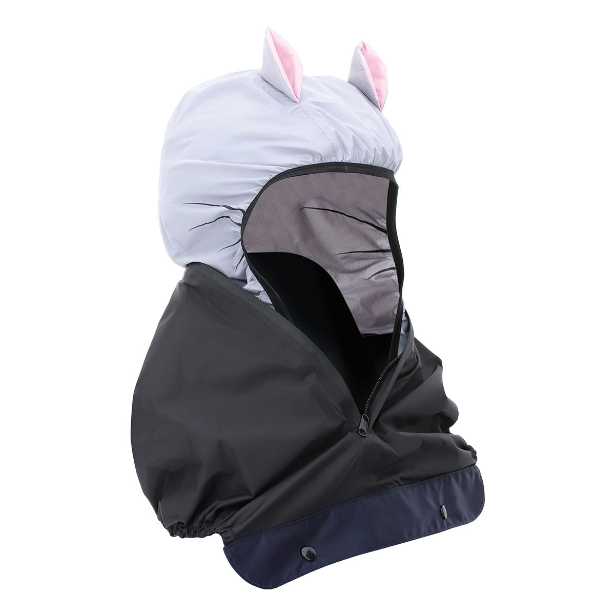 Rainproof cape body hood from Tucano Urbano OPOSSUM® by ZEITBIKE, shown on a mannequin, designed for motorcycle rain protection.