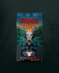Mourning Brew Coffee from The Coffee Ride, featuring a unique blend with a storytelling theme on the packaging.