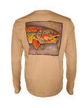 Men's Sun Protective Fishing Shirt Tan/Brown Trout - OVERLANDERS Outfitter