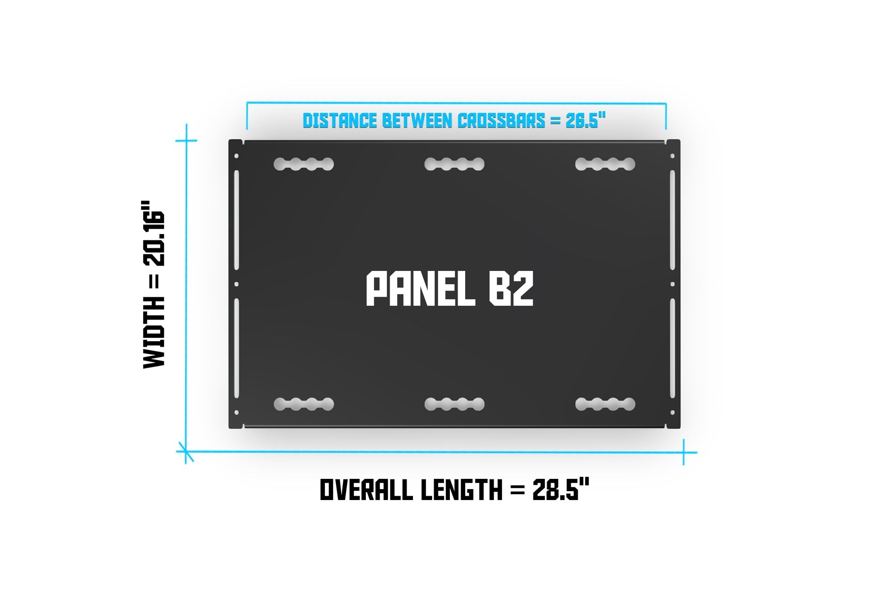 Transit roof deck panels 2.0 by Orion Van Gear showing flush hardware and panel dimensions for van roof installation.