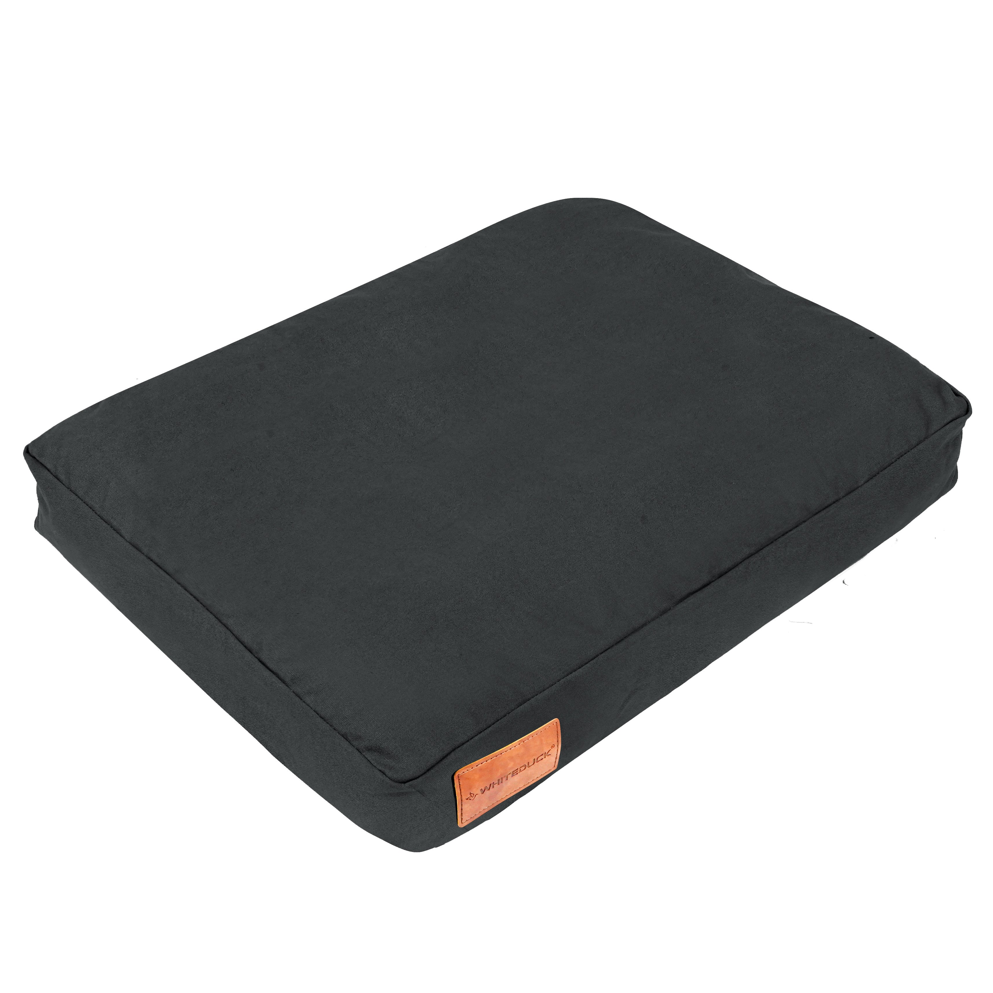 White Duck Outdoors pet dog bed with soft, cushioned fabric and raised edges for comfort and support.