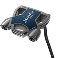 TaylorMade Spider Tour Double Bend Putter with black grip and alignment features, designed for precision putting.