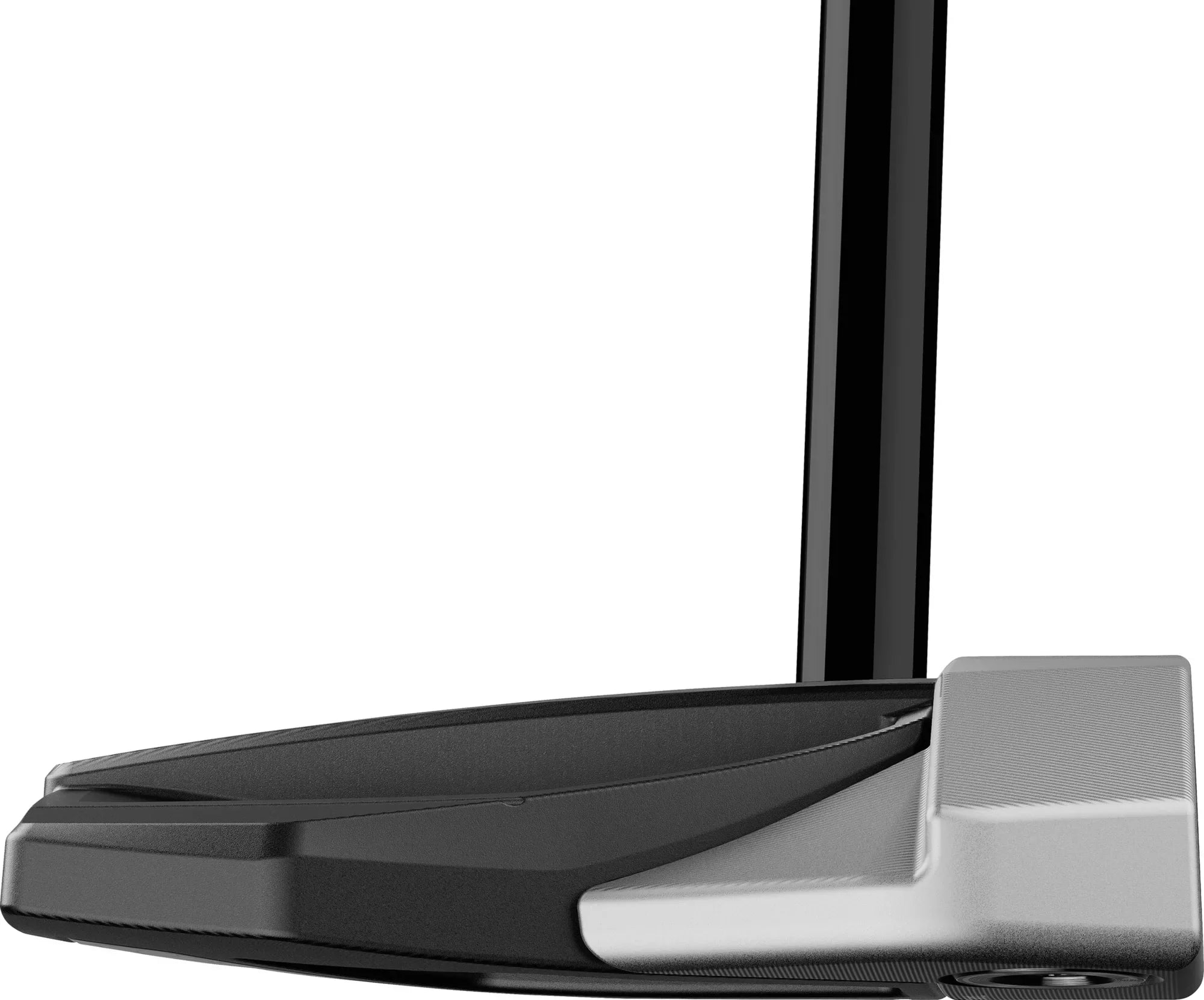 TaylorMade Spider ZT Counterbalance Putter golf club with black and silver design, featuring a mallet-style head and alignment aids.