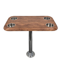 RV Side Tables | RV End Tables - Table Set - 6" Flush Mount Floor Plate / Anti Wobble, Cocktail Design (6 colors) - OVERLANDERS Outfitter