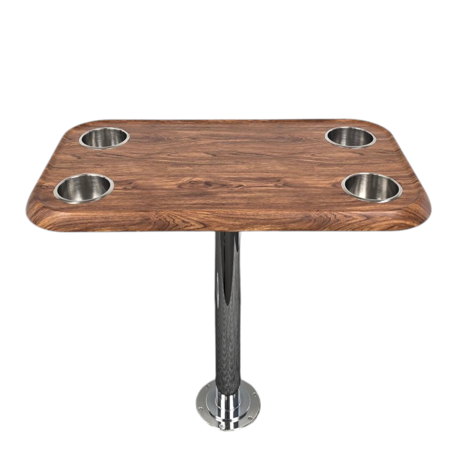 RV Side Tables | RV End Tables - Table Set - 6" Flush Mount Floor Plate / Anti Wobble, Cocktail Design (6 colors) - OVERLANDERS Outfitter