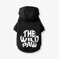 Black Terrain Trek Hoodie by The Wild Paw, featuring a comfortable fit and outdoor-inspired design.