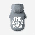 Grey and white Terrain Trek Hoodie by The Wild Paw, featuring a cozy fit and outdoor-inspired design.