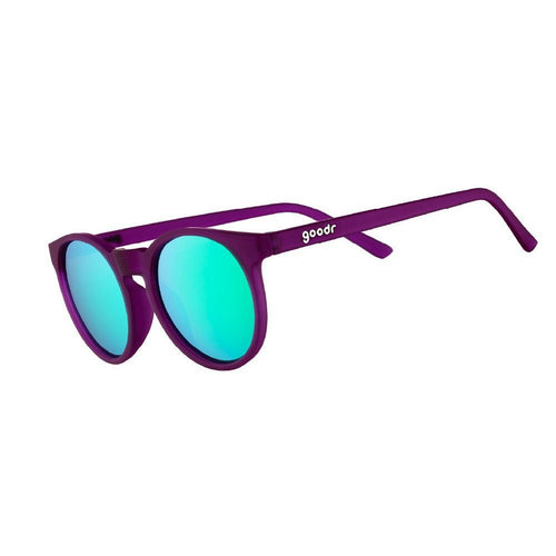 Side view of Rare Air Discs "Thanks, They're Vintage" Circle G polarized sunglasses displaying vintage-style frames and dark lenses.