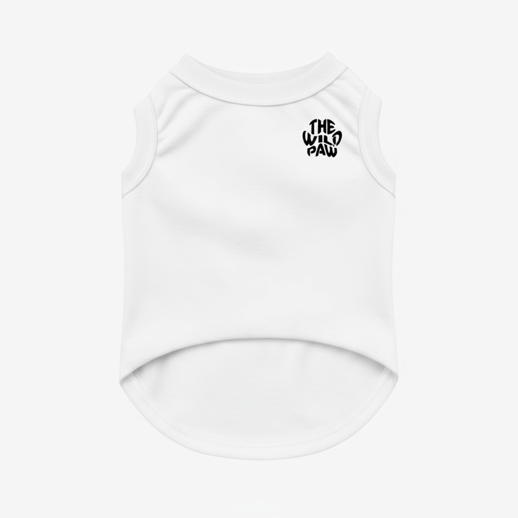 White Ridge Runner Tank tee by The Wild Paw featuring a front graphic design and comfortable fit.