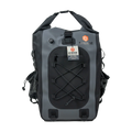 Emerge Survival 50L The Ghost dry bag in black with adjustable strap and roll-top closure for waterproof storage.