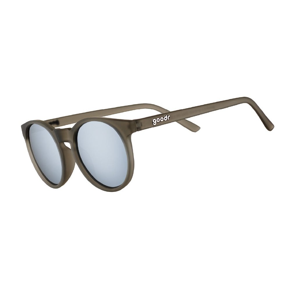 Side view of Rare Air Discs "They Were Out Of Black" Circle G polarized sunglasses showing black frames and lens details.