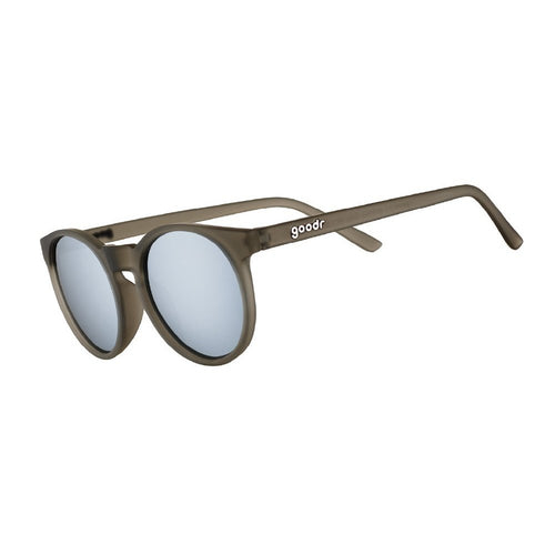 Side view of Rare Air Discs "They Were Out Of Black" Circle G polarized sunglasses showing black frames and lens details.