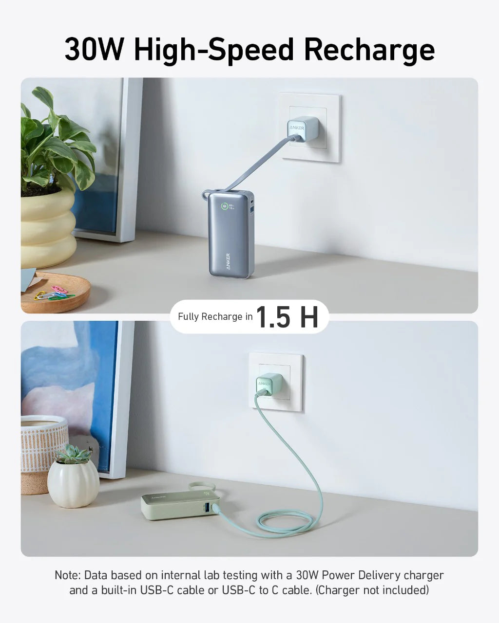 Anker Nano Power Bank (30W, Built-In USB-C Cable) - We The Collective