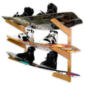 TidyTimber Wakeboard Storage Wood Rack | Holds 3 Wakeboards - OVERLANDERS Outfitter