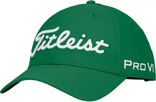 Titleist men's Tour Performance golf hat by ParWestGolf featuring a curved brim, breathable fabric, and adjustable strap.
