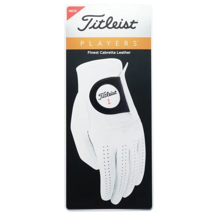 ParWestGolf Titleist Players men's golf glove with premium leather and adjustable strap for a comfortable fit.
