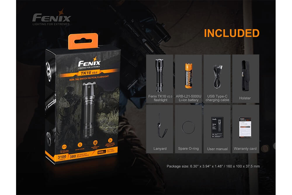 Fenix TK16 V2.0 Tactical Flashlight - 3100 Lumens - We The Collective