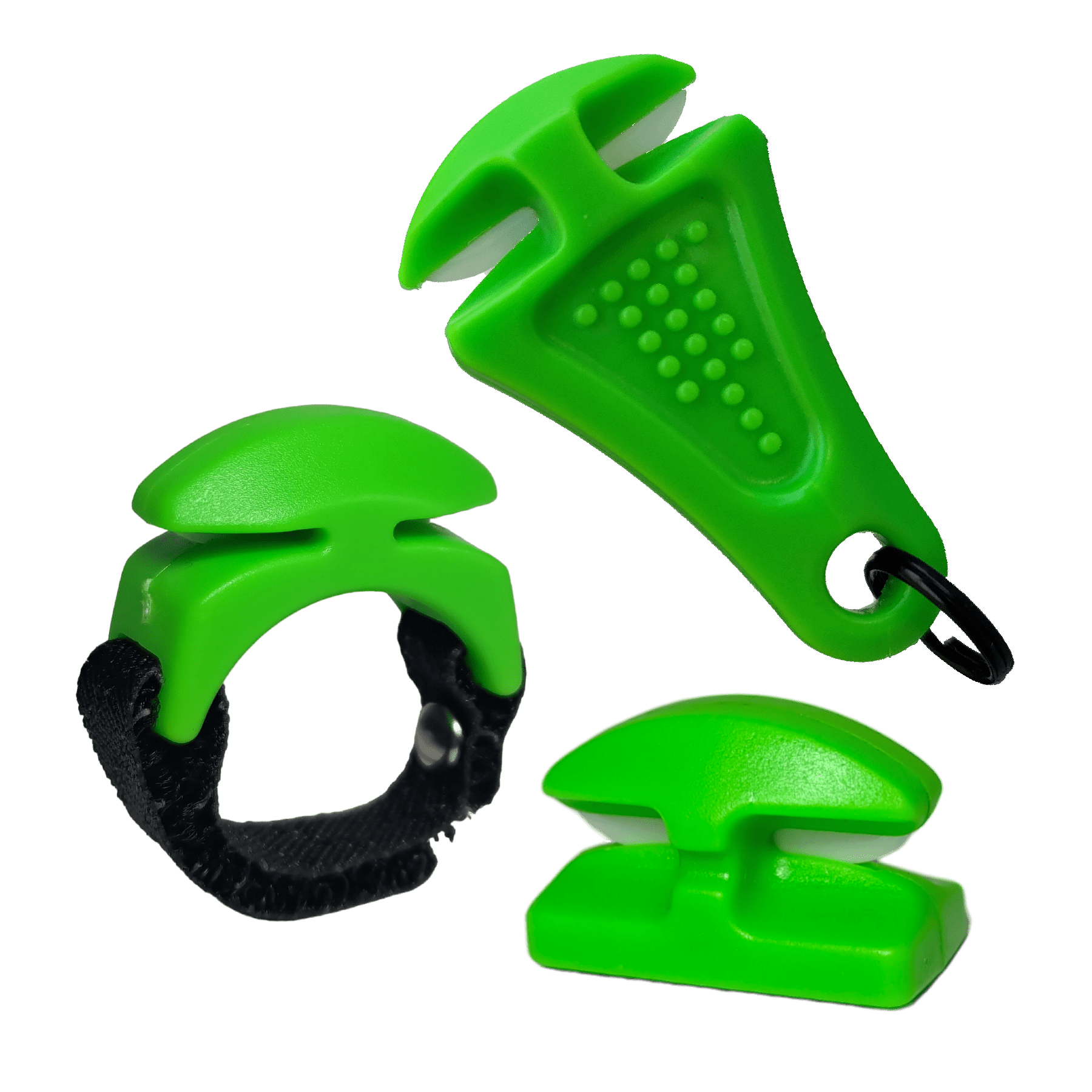 Line Cutterz Triple Play fishing line cutter multi-pack with three green combo cutters, durable and easy-to-use for anglers.