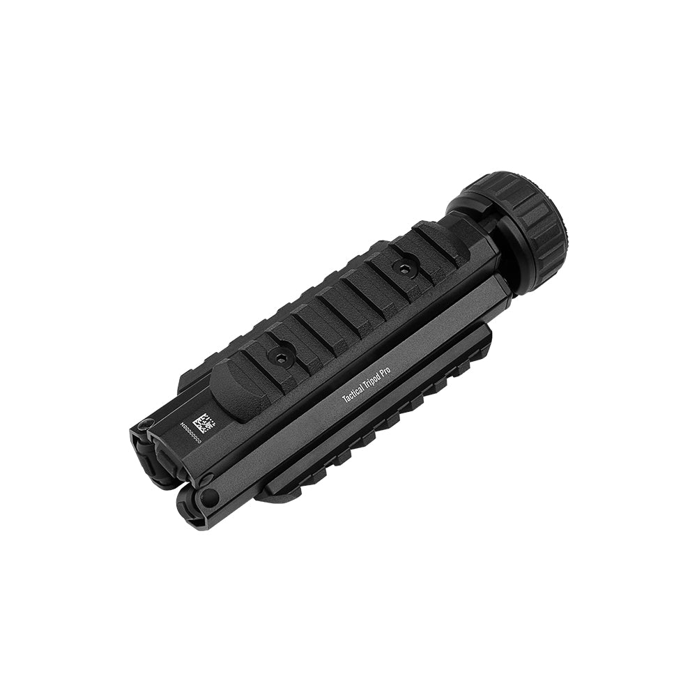 MUCITUP Olight Prowess flashlight mounted on a sturdy tripod, ideal for outdoor illumination and hands-free lighting.