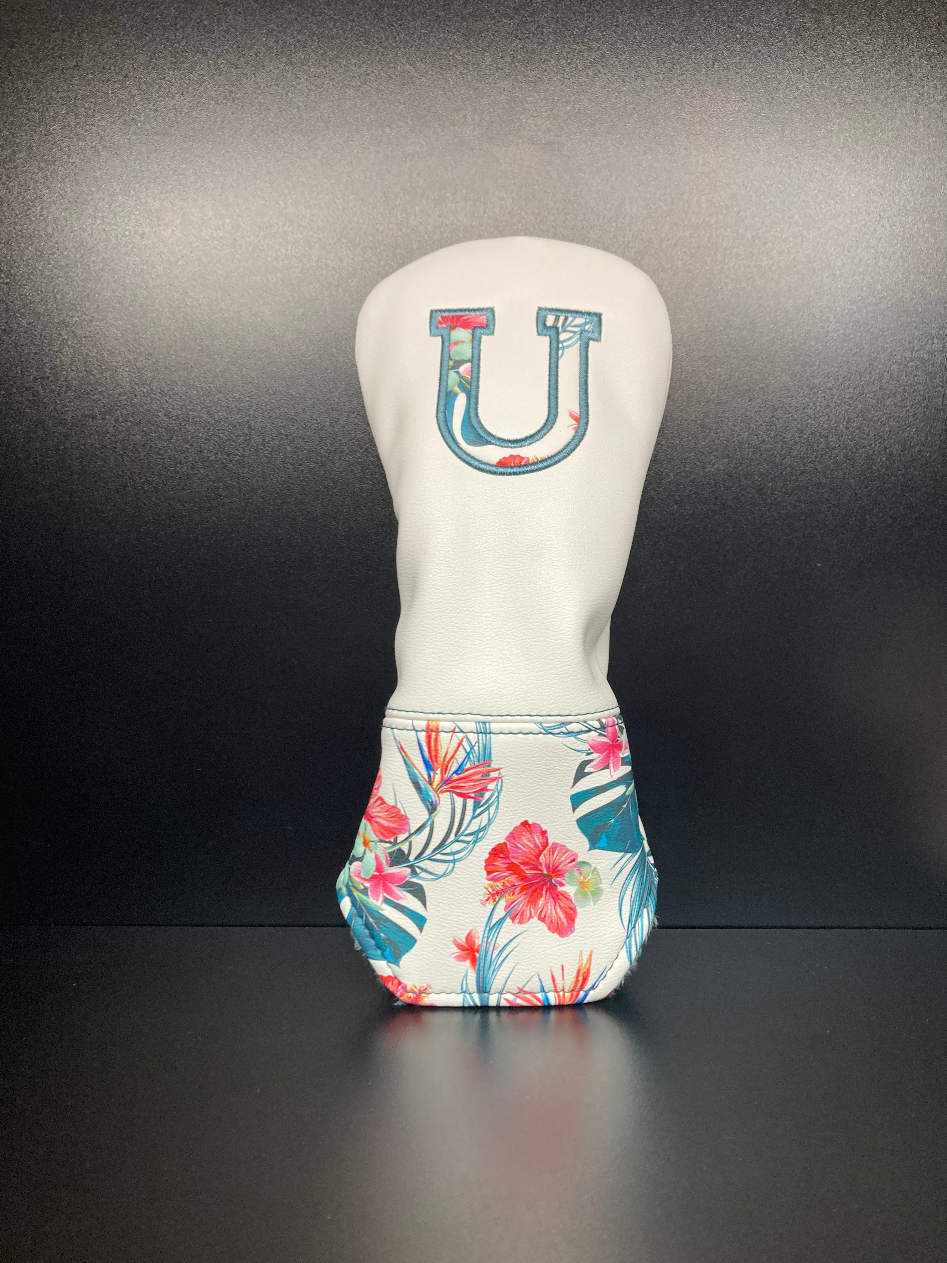 ParWestGolf tropical floral print golf club headcover with vibrant tropical floral design, protects golf clubs with colorful style.