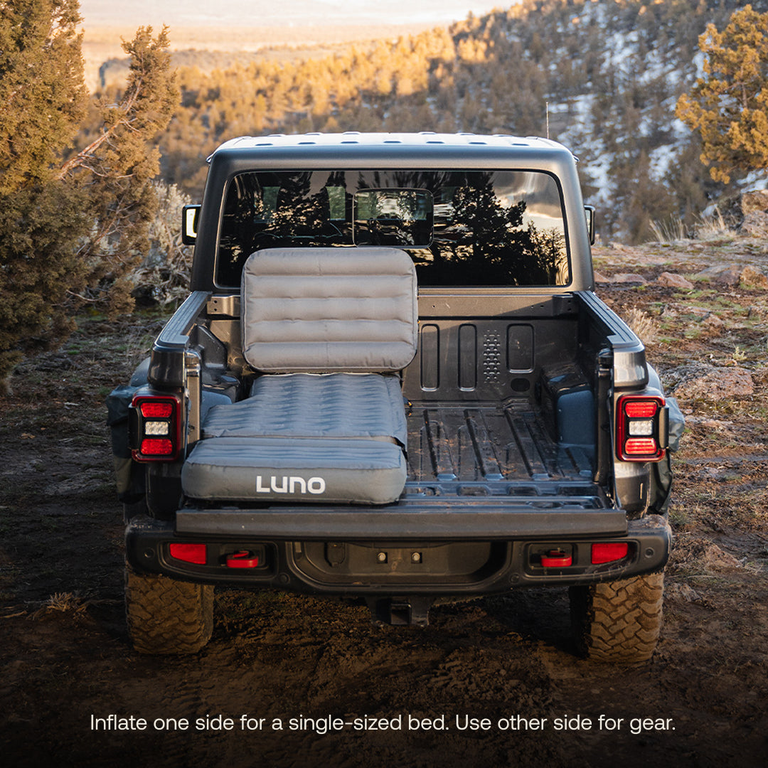 Luno® AIR Truck Bed Mattress for mid-size 5ft truck beds, featuring a durable design and comfortable surface.