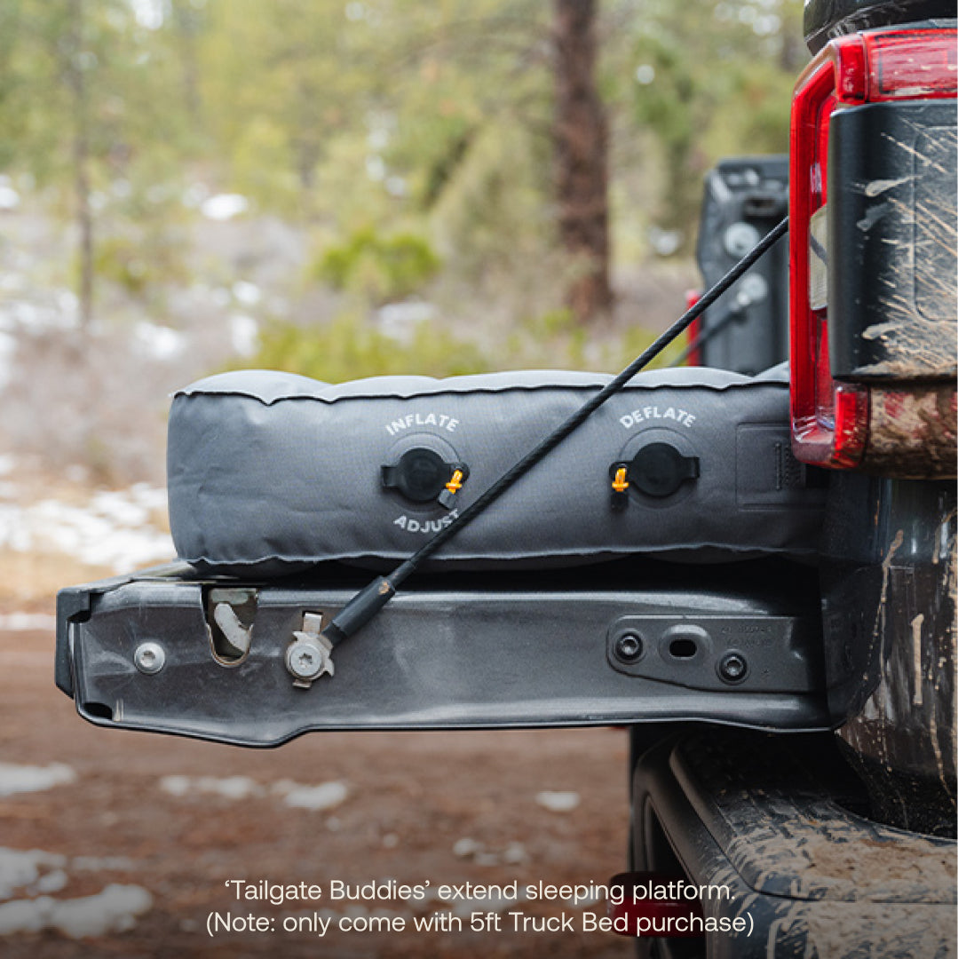 Luno® AIR Truck Bed Mattress for full-size 5.5ft truck beds, showcasing durable fabric and comfortable design.