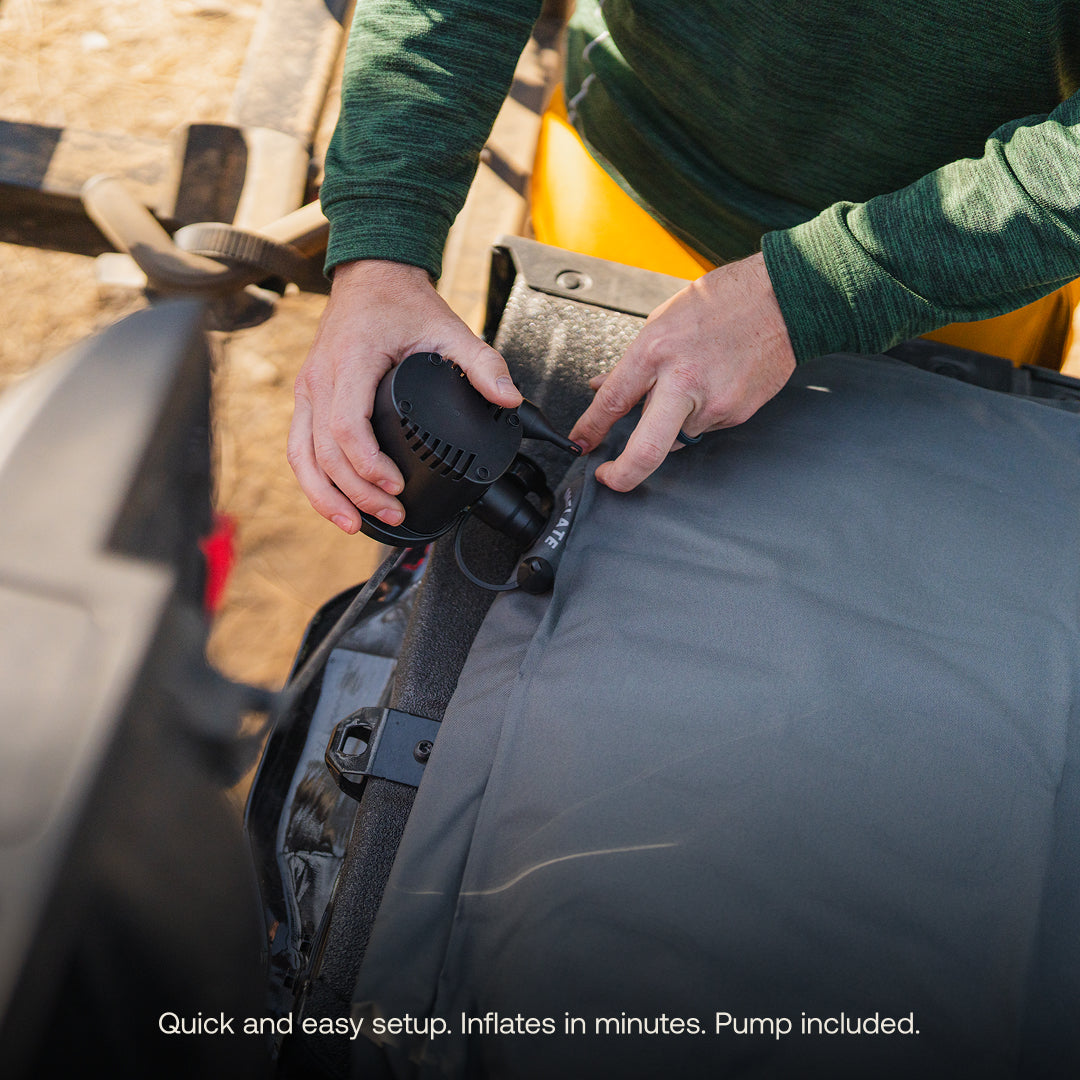 Luno® AIR Truck Bed Mattress designed for full-size 5.5ft truck beds, featuring a durable and comfortable surface.
