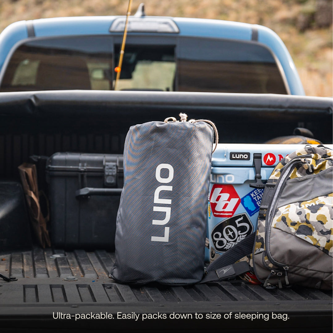 Luno® AIR Truck Bed Mattress for mid-size 6ft truck beds, featuring a durable design and comfortable surface.