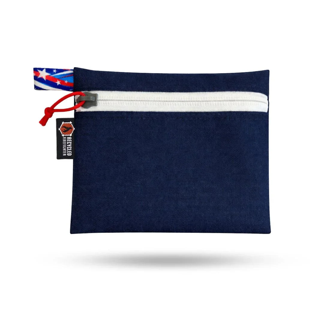 Large Recycled Firefighter Truckie bag made of durable Cordura in liberty blue, featuring multiple compartments and sturdy handles.