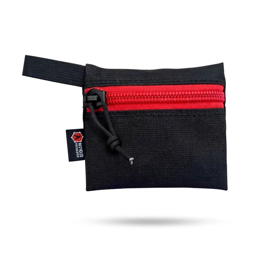 Recycled Firefighter Truckie Small in black and red, durable firefighter bunker gear with reflective accents and adjustable straps.