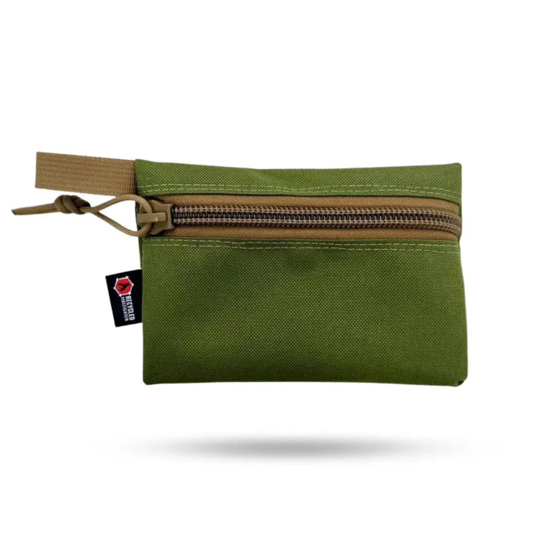 Recycled Firefighter Truckie Medium bag in olive drab and coyote camouflage with durable Cordura fabric.