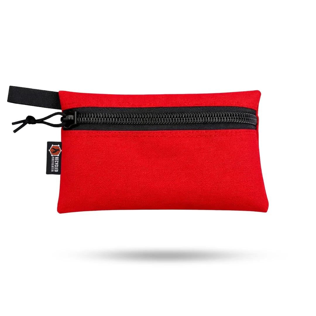Recycled Firefighter Truckie Medium backpack in red Cordura fabric, durable and eco-friendly for everyday use.