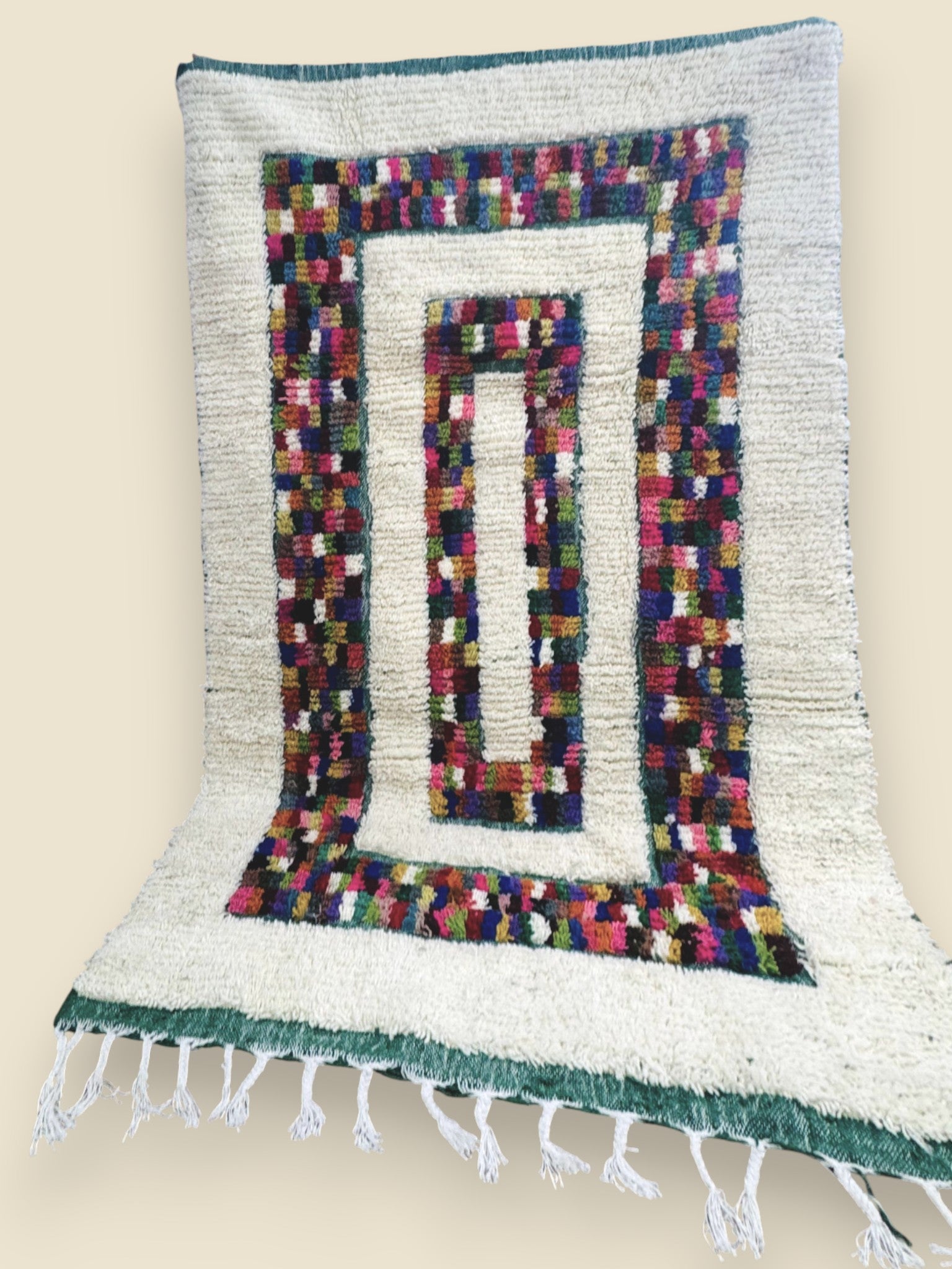 Moroccan Beni Ourain Rug – Tudert Handwoven Wool Carpet - We The Collective