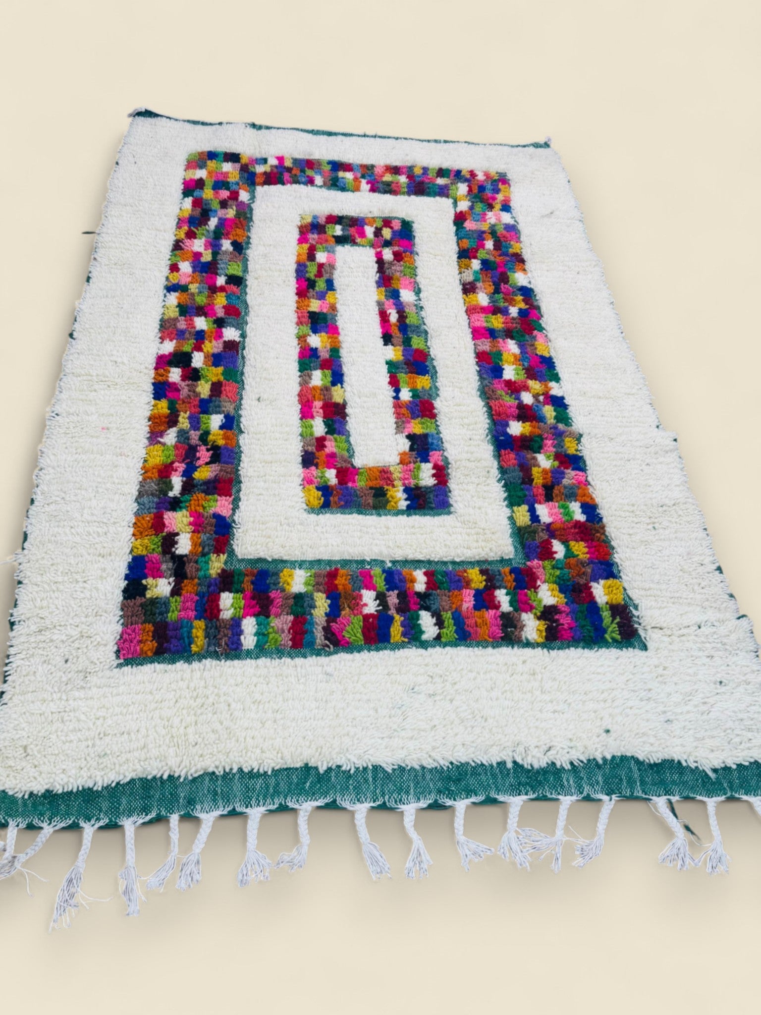 Moroccan Beni Ourain Rug – Tudert Handwoven Wool Carpet - We The Collective