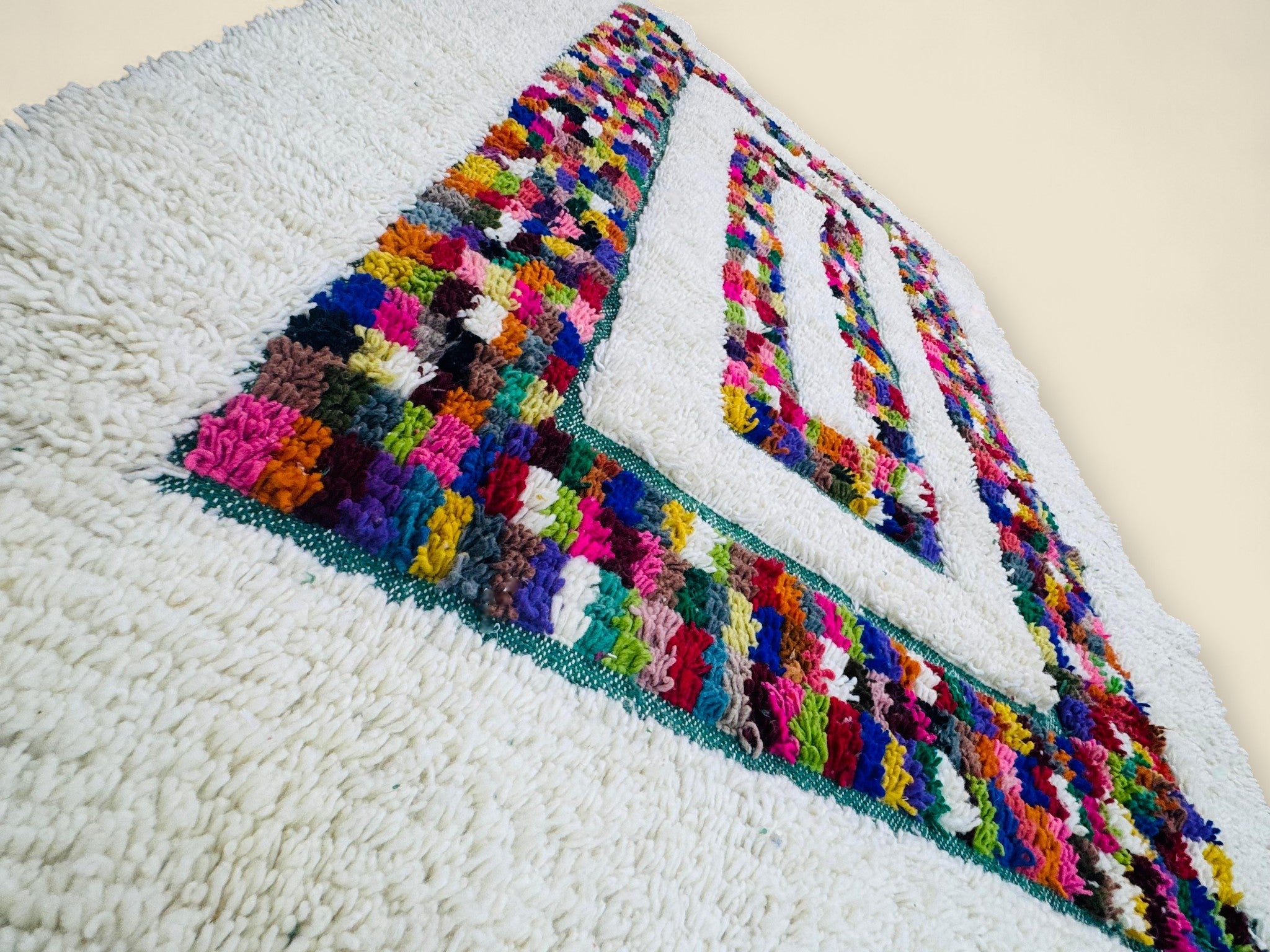 Moroccan Beni Ourain Rug – Tudert Handwoven Wool Carpet - We The Collective