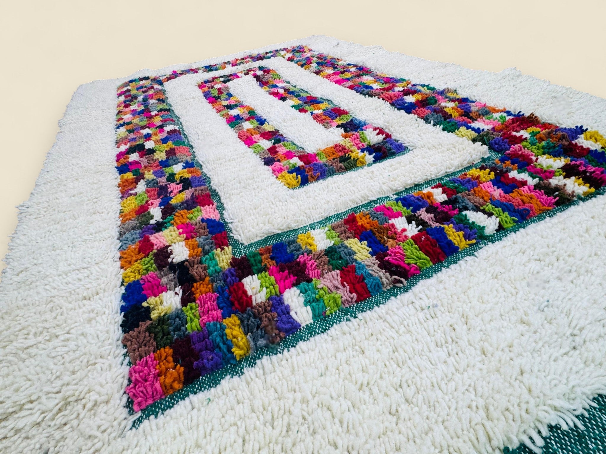 Moroccan Beni Ourain Rug – Tudert Handwoven Wool Carpet - We The Collective