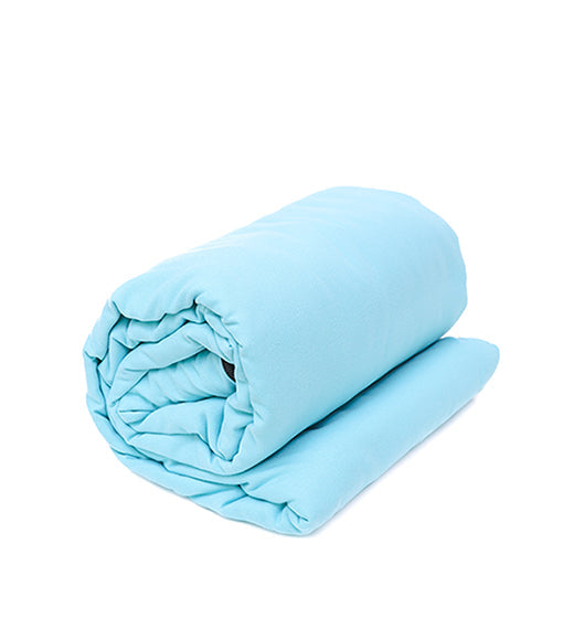 Turquoise blue Pike Trail sleeping bag liner showing lightweight, soft fabric ideal for added comfort and warmth during camping.