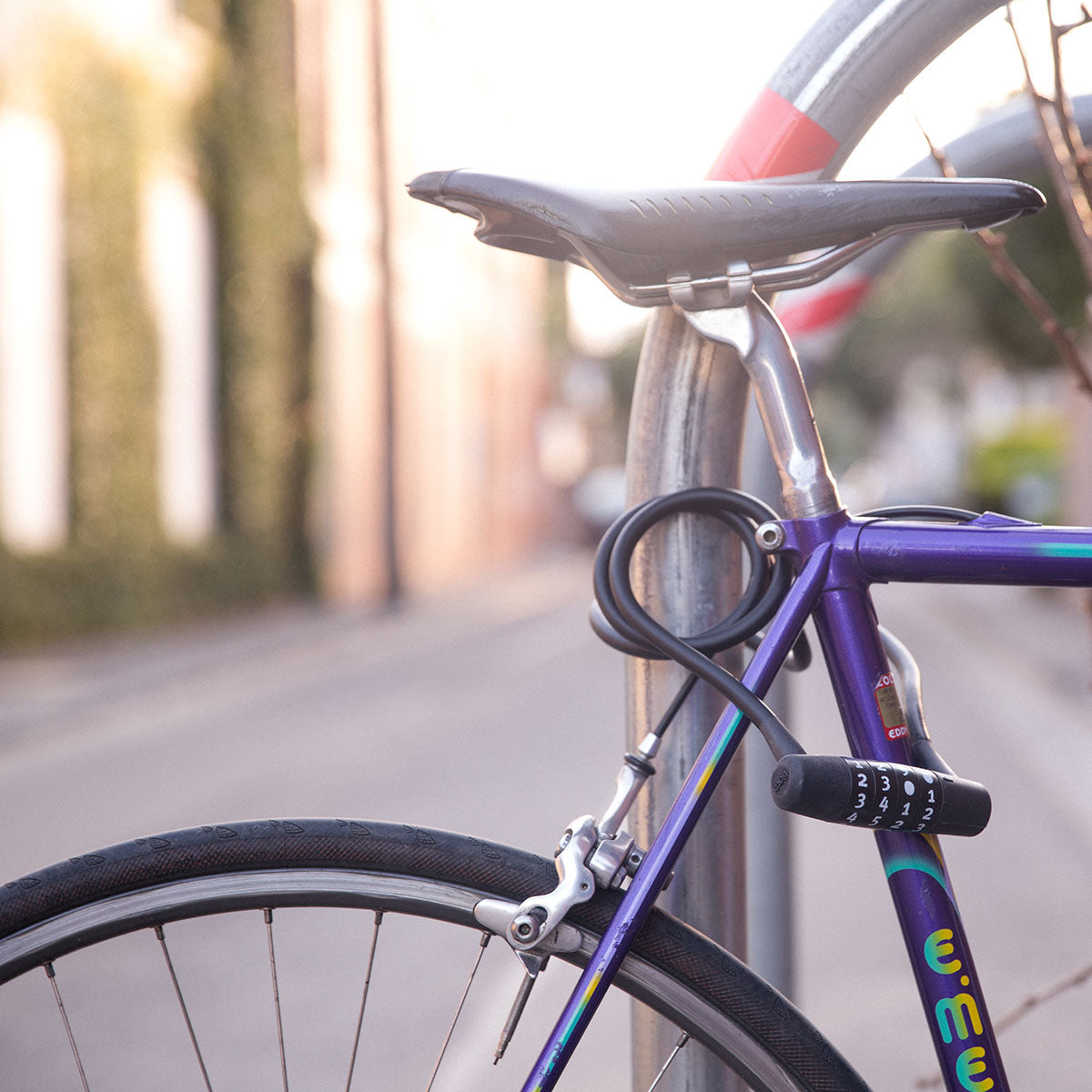 Knog Twisted Combo cable lock by ZEITBIKE with braided steel cable and combination lock mechanism, shown in a close-up view.