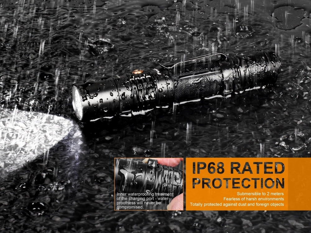 Fenix UC35 V2.0 rechargeable EDC flashlight with compact design and bright LED light for everyday use.