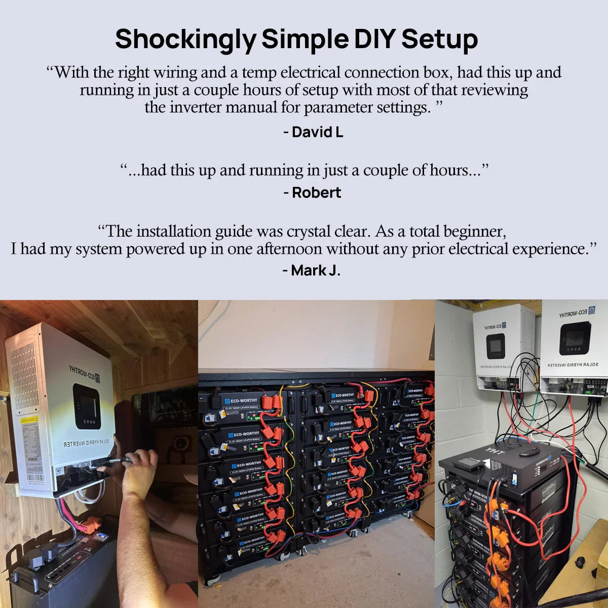 ECO-WORTHY 20.48KWh/30.72KWh Home Backup Power With 48V 100Ah LiFePO4 And 10000W 48V Off-Grid Inverter - OVERLANDERS Outfitter