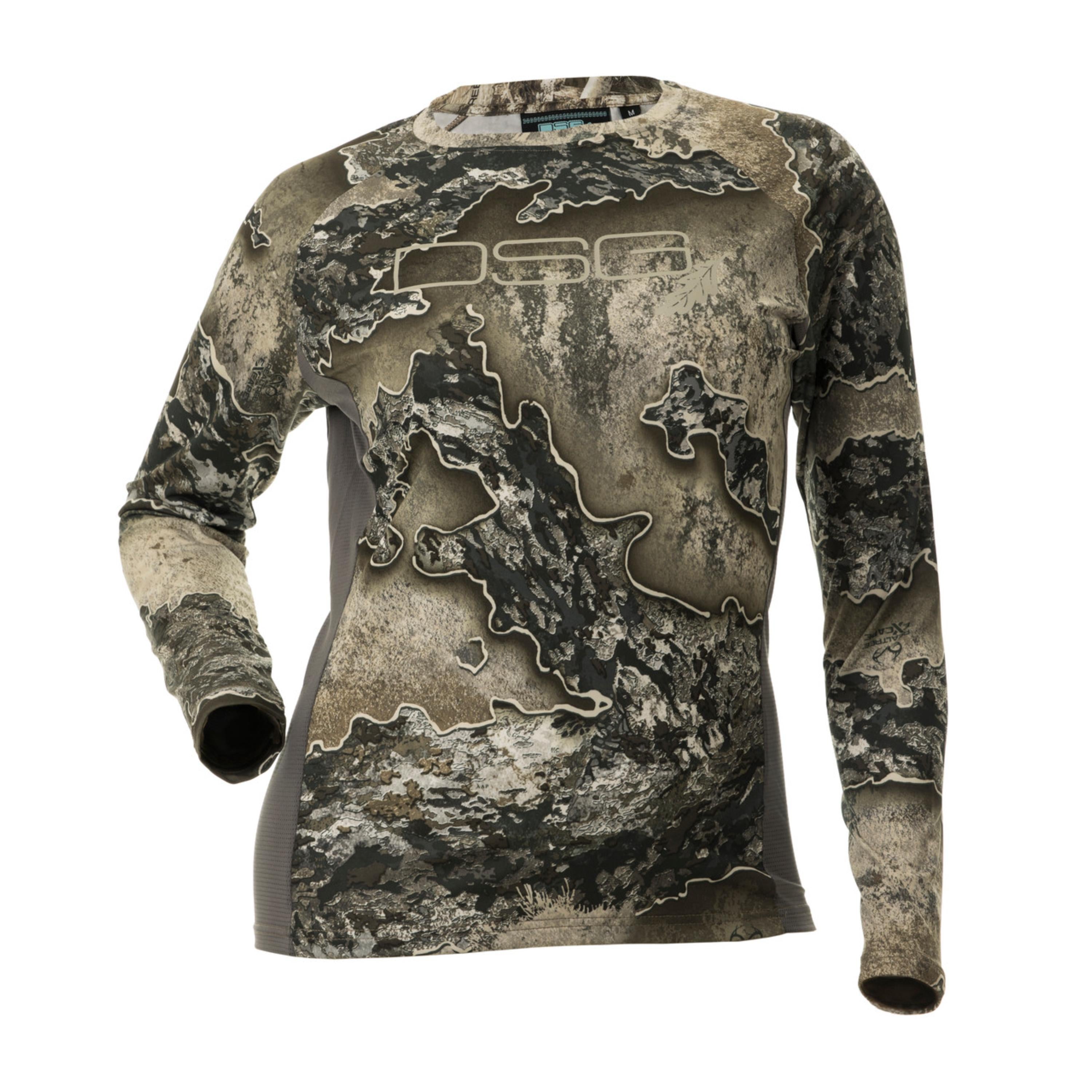 Lightweight long sleeve shirt by DSG OUTERWEAR with UPF 50+ sun protection, shown in a front view.