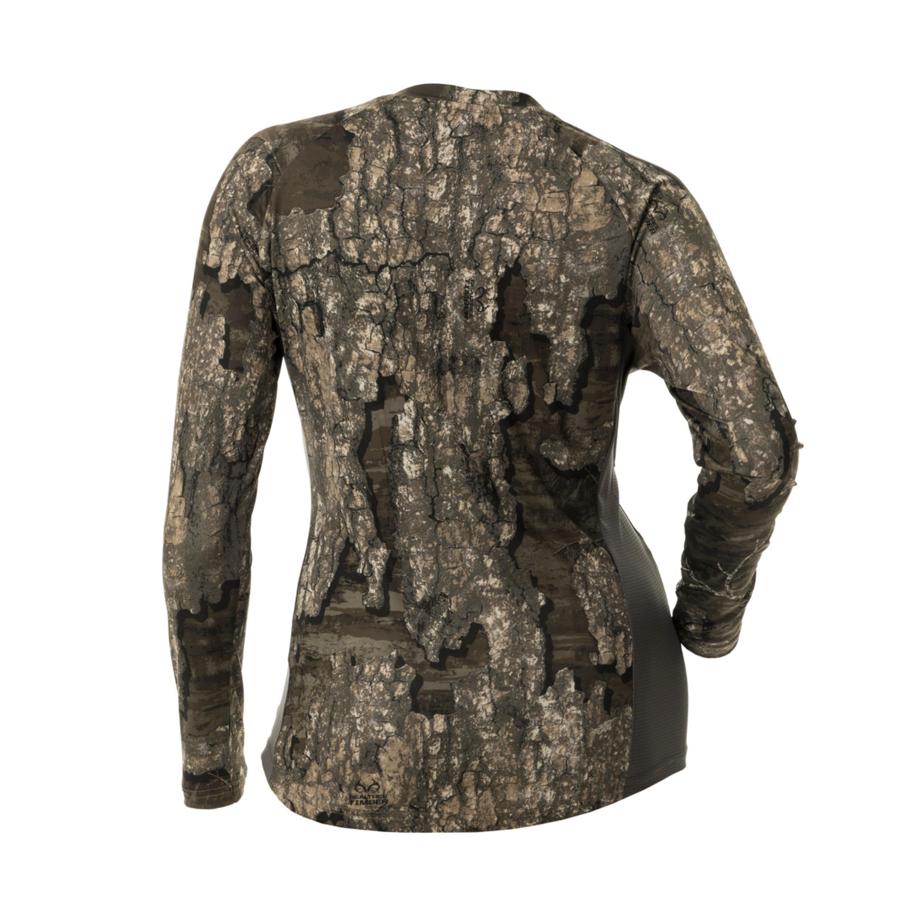 Light gray ultra lightweight long sleeve shirt by DSG OUTERWEAR with UPF 50+ sun protection, shown on a mannequin.