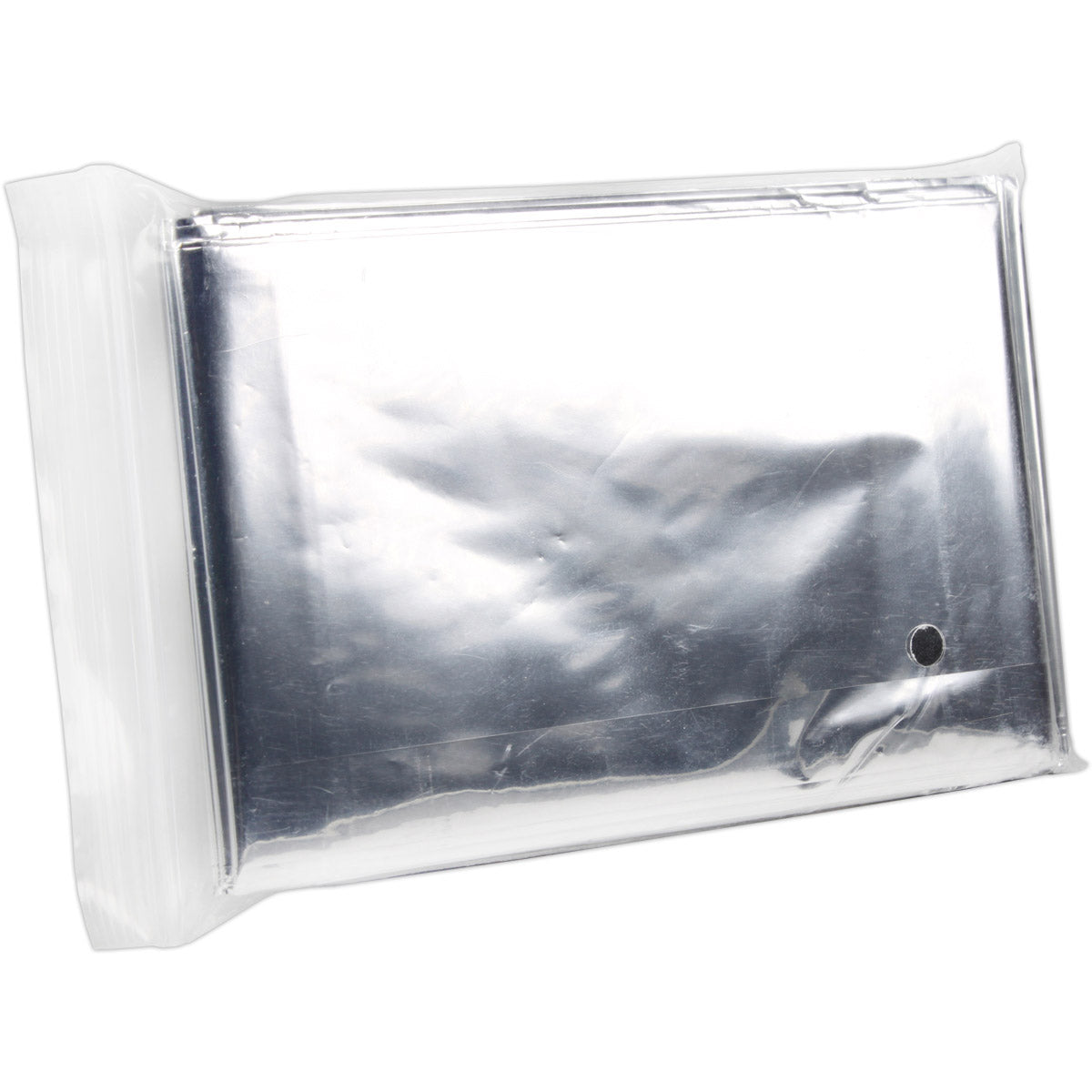 Lightweight emergency Mylar blanket from QuakeKits, thermal space blanket for shelter and warmth in survival situations.